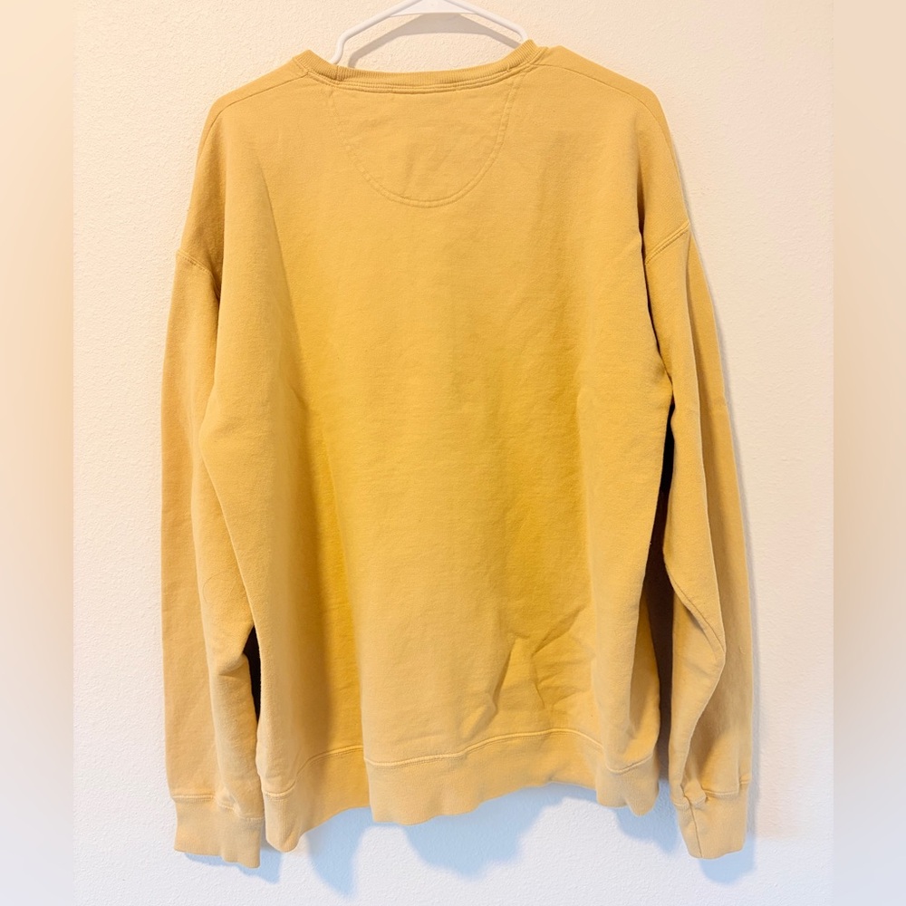 Comfort Wash Montana Puff Print Crewneck Sweatshirt Yellow Unisex Large - Picture 5 of 5